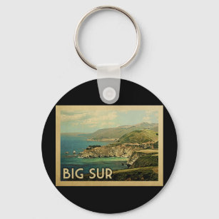 Big Sur California Vintage Travel Key Ring