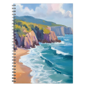 Big Sur, California Watercolor Ocean Painting Notebook