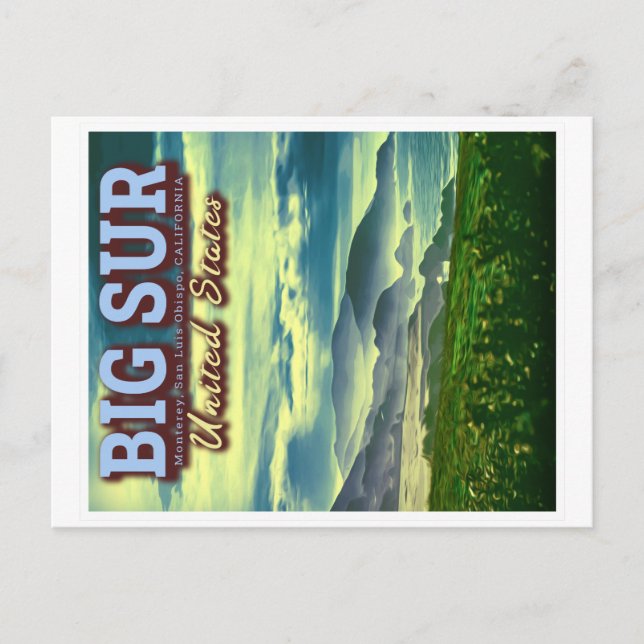 BIG SUR CENTRAL COAST OF CALIFORNIA UNITED STATES POSTCARD (Front)