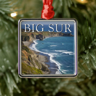 Big Sur Coastline California Metal Ornament