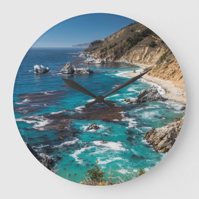 Big Sur Coastline,West Coast,Pacific Coast Large Clock (Front)
