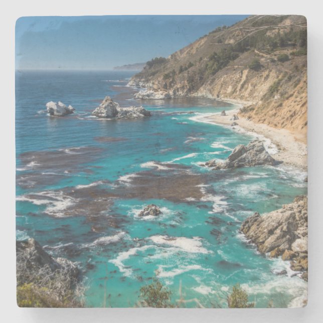 Big Sur Coastline,West Coast,Pacific Coast Stone Coaster (Front)