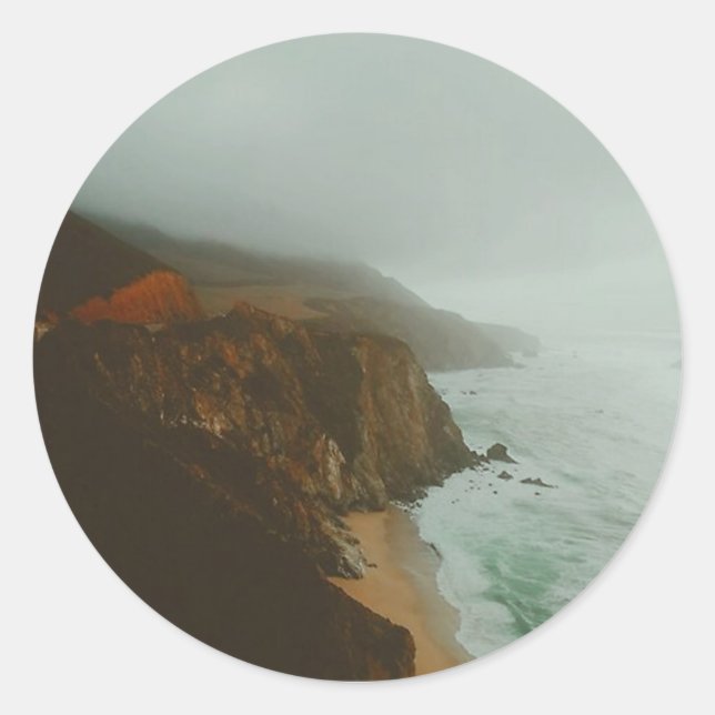 Big Sur Exploring Classic Round Sticker (Front)