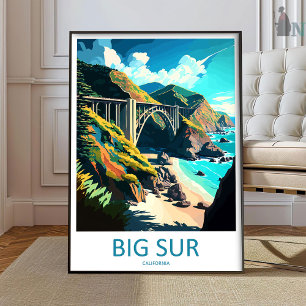 Big Sur National Park Travel Print Wall Art Big Su