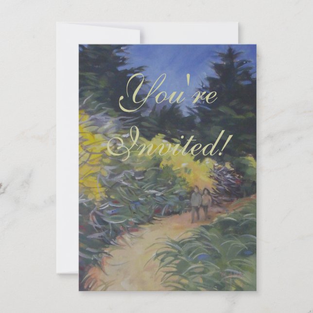 Big Sur Nature Path Scenic Woods California Invitation (Front)