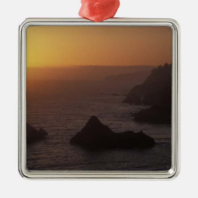 Big Sur off Highway 101, California, USA Metal Tree Decoration (Front)