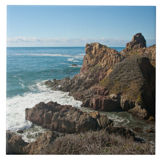 Big Sur, Pacific Ocean Ceramic Tile (Front)