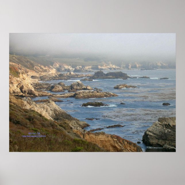 Big Sur Rocky Coast Print - Select Your Frame (Front)