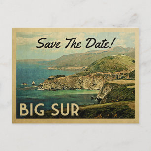 Big Sur Save The Date Vintage Postcards