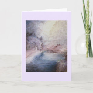 Big Sur Waterfall in Fog Card