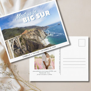 Big Sur Wedding Bixby Save the Date Postcard