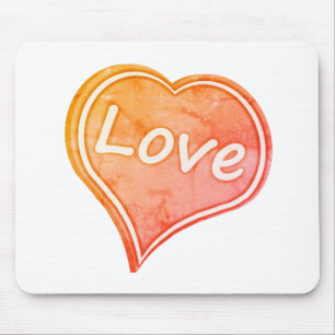 Big sweetheart/lots of love/loving heart-white mouse pad