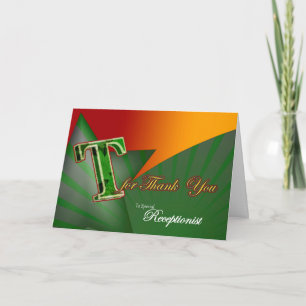 Big T - Thank you card for a Receptionist