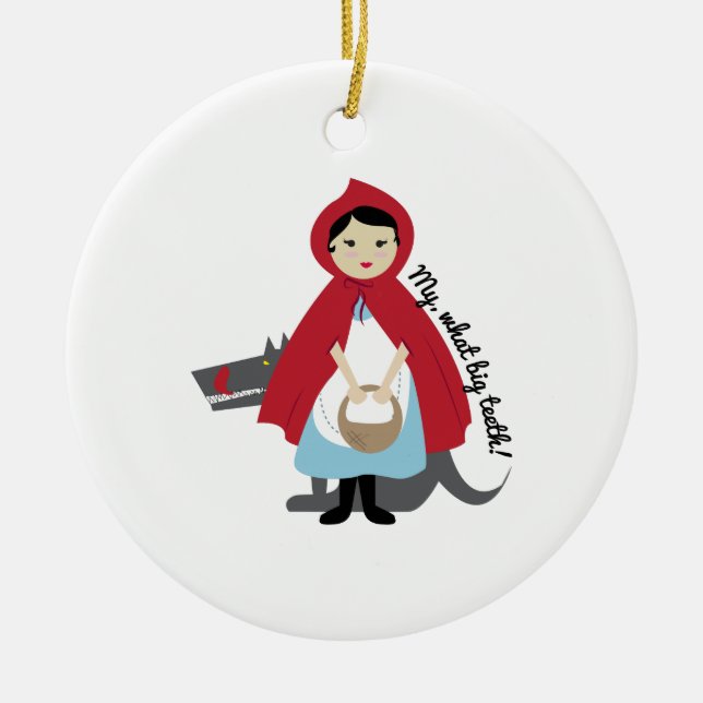 Big Teeth Ceramic Ornament (Front)