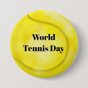 Big Tennis Ball World Tennis Day Button