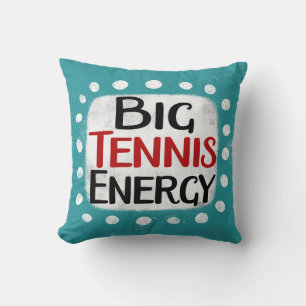 Big Tennis Energy Throw Pillow