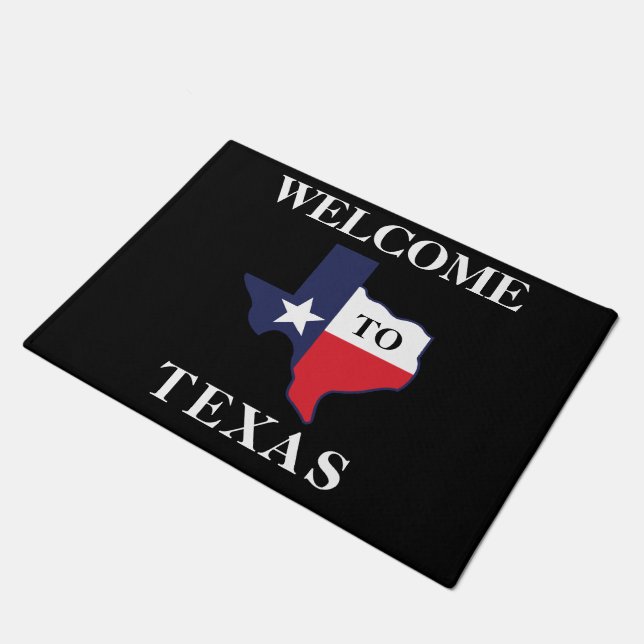 Big Texas Red White Blue Doormat (Angled)