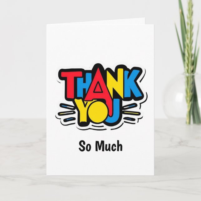 Big Thank You From Heart Appreciation Message Card (Front)