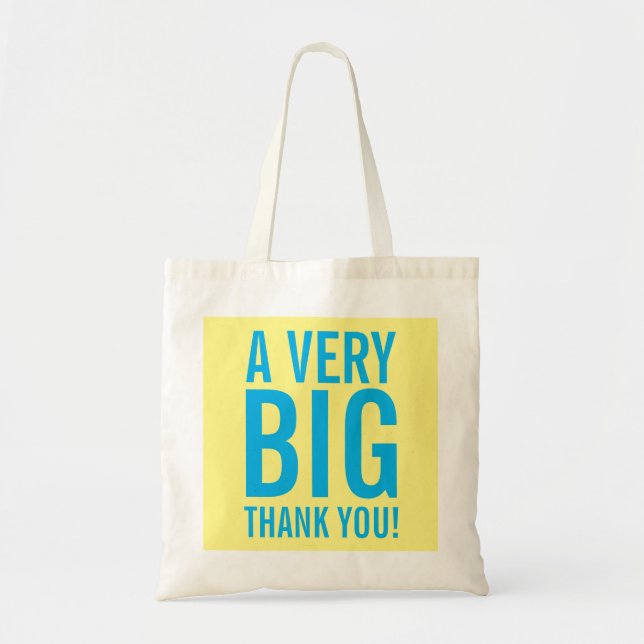 Big thank you tote bags for party favours and gift (Front)