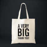 Big thank you tote bags for party favours and more<br><div class="desc">Very Big thank you tote bags with large letter typography. Black and white design for thanking wedding guests, friends, family, coach, nurse, teacher, boss, coworker, employees etc. Make your own goodie / party favour bag. Cute custom thankyou accessories and supplies for party. Customisable background colour and text colour. ALso nice...</div>