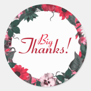 Big Thanks Classic Round Sticker