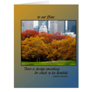 Big Thanksgiving card Fall /Central Park for Boss