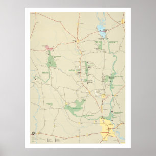 Big Thicket National Preserve Map (1993)  Poster