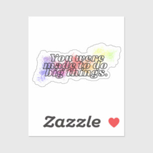 Big Things Rainbow Splatter Positive Quote Vinyl 