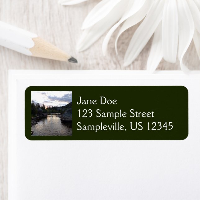 Big Thompson River at Sunrise Return Address Label (Insitu)