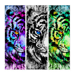 Big Tiger Head Canvas - Tiger Triptych Print