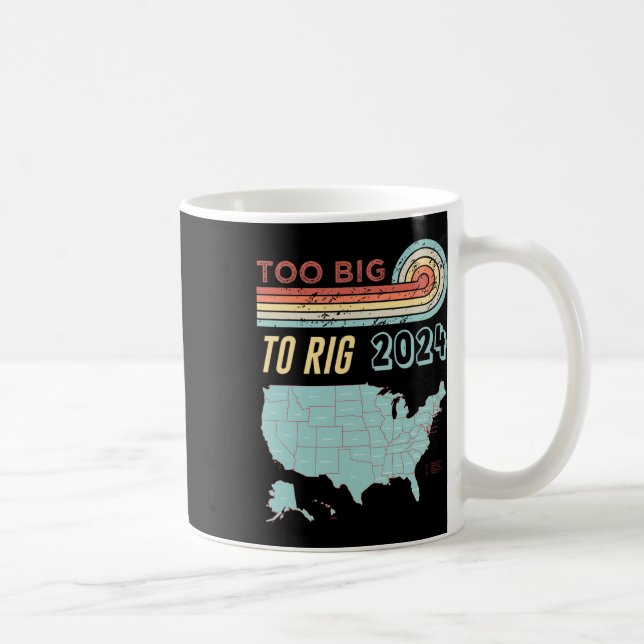 Big To Rig Saying Trump 2024 Funny Trump Quote  Coffee Mug (Right)