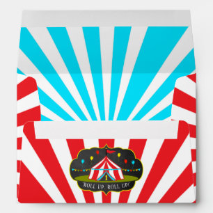 Big Top Circus Carnival Chalkboard 1st Birthday Envelope