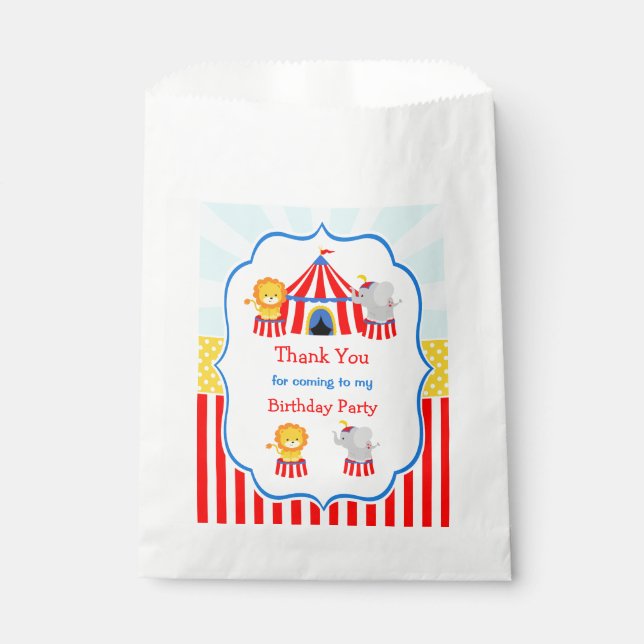 Big Top Circus Carnival Favour Bag (Front)