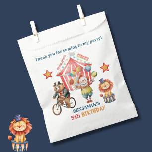 Big Top Circus Carnival Fifth Birthday  Favour Bag