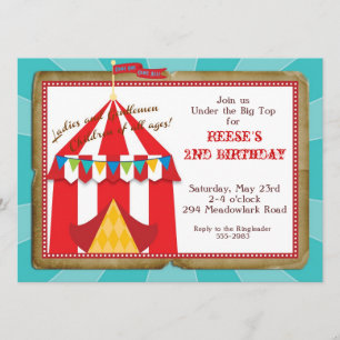 Big Top Circus Invitation