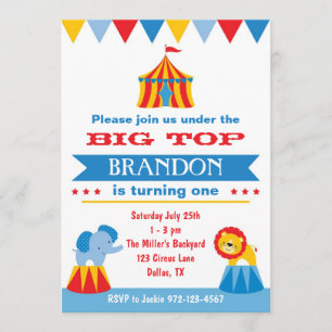 Big Top Circus Invitation