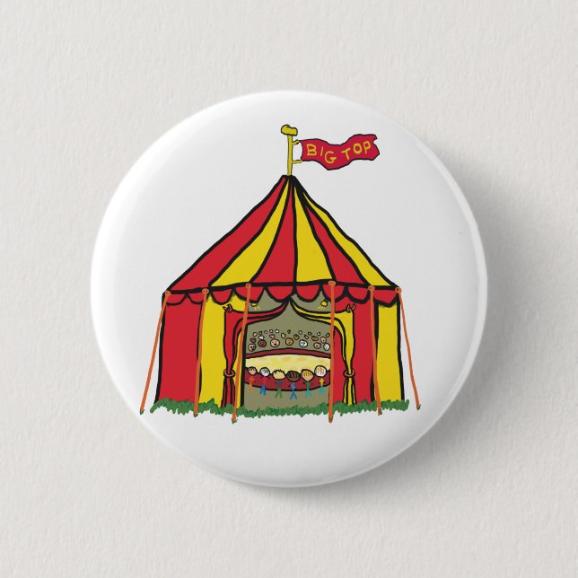 Big Top Circus Tent 6 Cm Round Badge (Front)