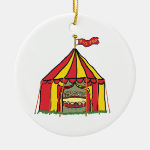 Big Top Circus Tent Ceramic Ornament
