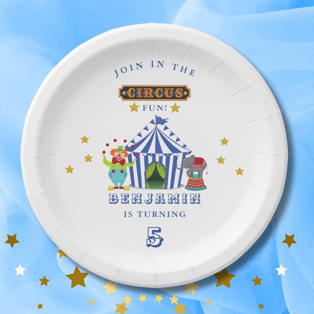Big Top Come One Come All Circus Birthay Party Paper Plate (Creator Uploaded)