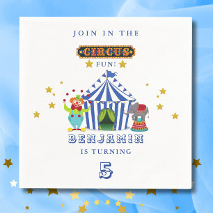 Big Top Come One Come All Circus Birthday Party Napkin
