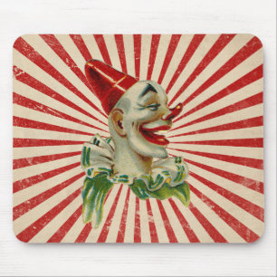 Big Top Vintage Laughing Clown Mouse Pad