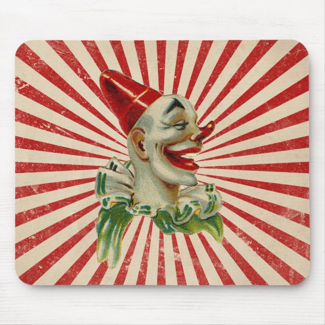 Big Top Vintage Laughing Clown Mouse Pad (Front)