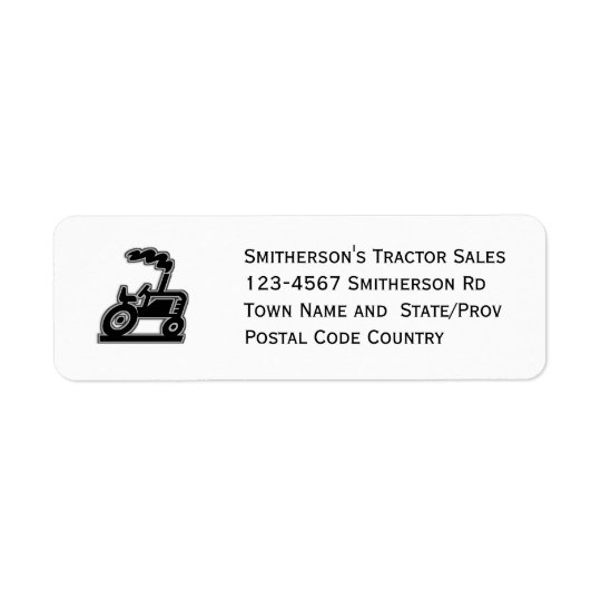 Big Tractor Chugga-Lugga-Lug Return Address Label