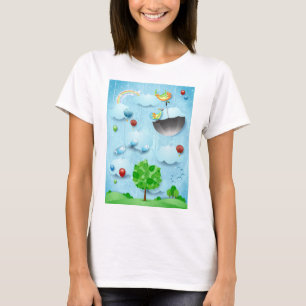 Big tree and flying birds T-Shirt