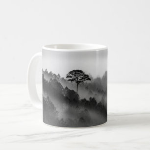 Big Tree in Pine Forest in the Mist Coffee Mug