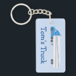Big Truck 18 Wheeler Semi Rig CUSTOMIZE IT  Key Ring<br><div class="desc">Customise this cute keychain with your own text,  your name or anything else you like. Get ready to hit the road with this fun design,  hand drawn by me for you! Check my shop for lots more matching items and more colours!</div>