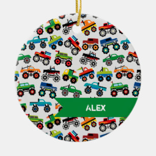 Big Truck Children’s Kid Christmas Tree Ceramic Ornament