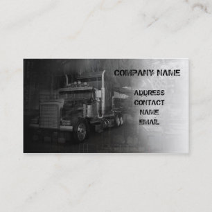 big truck in Grey Business Card