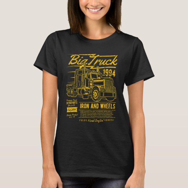 Big Truck Iron And Wheels T-Shirt (Front)