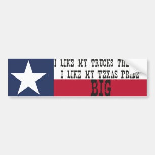 Big Trucks - Big Texas Pride Bumper Sticker